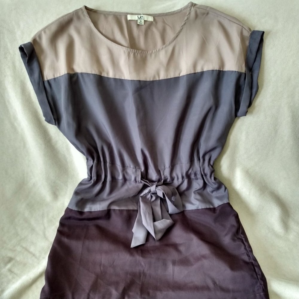 Ya Los Angeles Color Block Dress with Tie Front